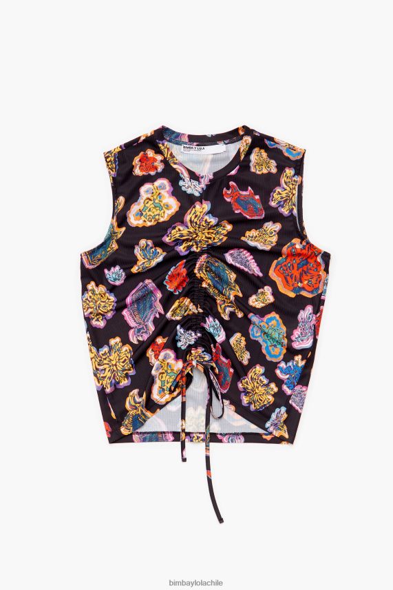 Bimba Y Lola camiseta pez mar PT6884262 ropa negro