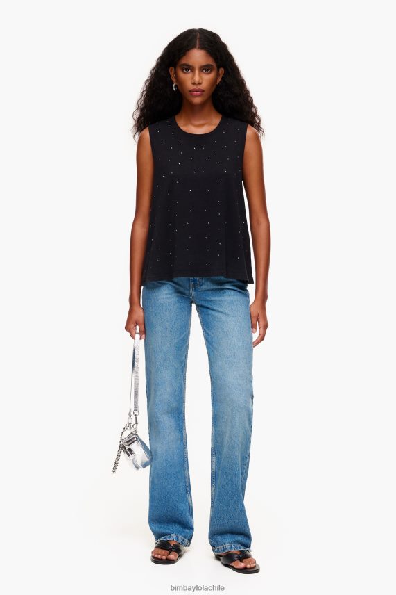 Bimba Y Lola camiseta piedras multicolor PT6884297 ropa negro