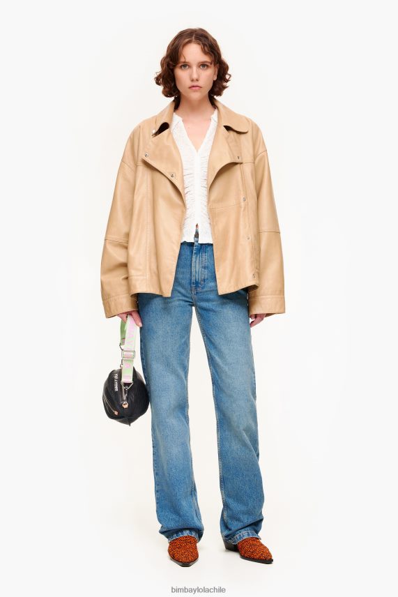 Bimba Y Lola camiseta texturizada con botones PT6884287 ropa Marfil