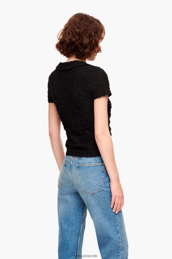 Bimba Y Lola camiseta texturizada con botones PT6884288 ropa negro