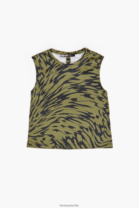 Bimba Y Lola playera con estampado de alas de mariposa PT6884298 ropa caqui