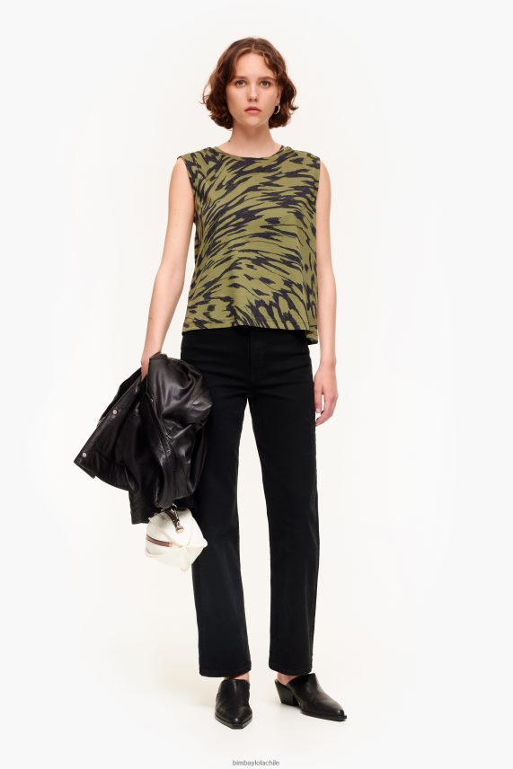 Bimba Y Lola playera con estampado de alas de mariposa PT6884298 ropa caqui