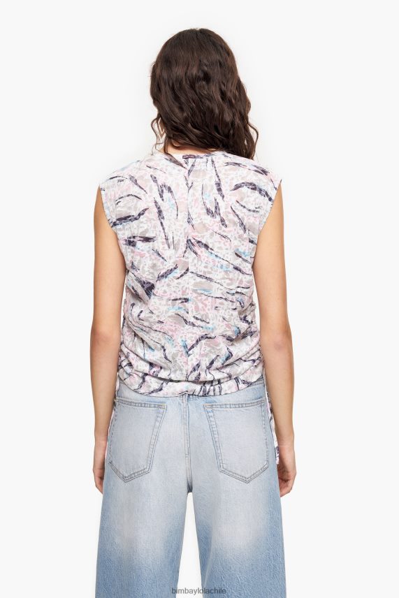 Bimba Y Lola playera con estampado de alas de mariposa PT6884303 ropa blanco