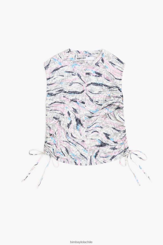 Bimba Y Lola playera con estampado de alas de mariposa PT6884303 ropa blanco