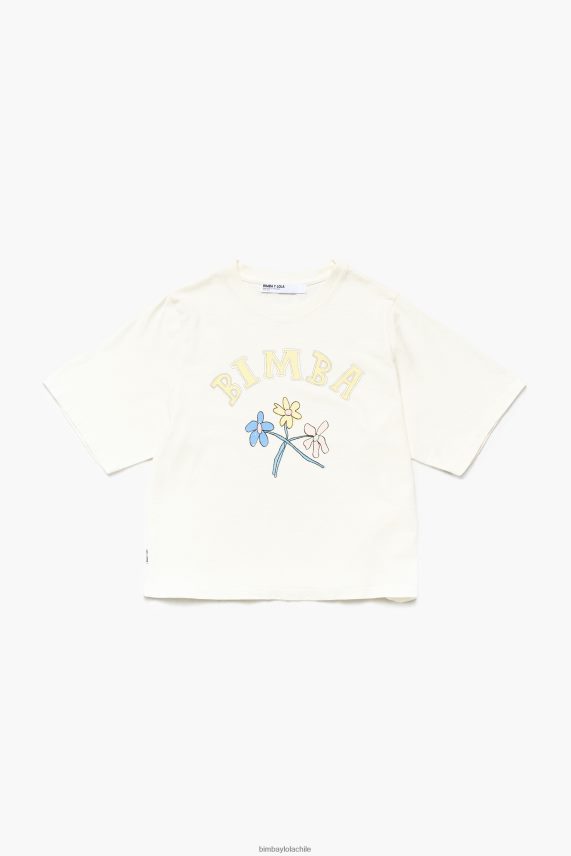 Bimba Y Lola playera con logo de flor de algodón PT6884269 ropa vainilla