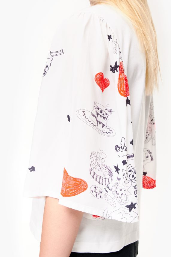 Bimba Y Lola playera de dos tejidos con estampado de corazones PT6884282 ropa apodo