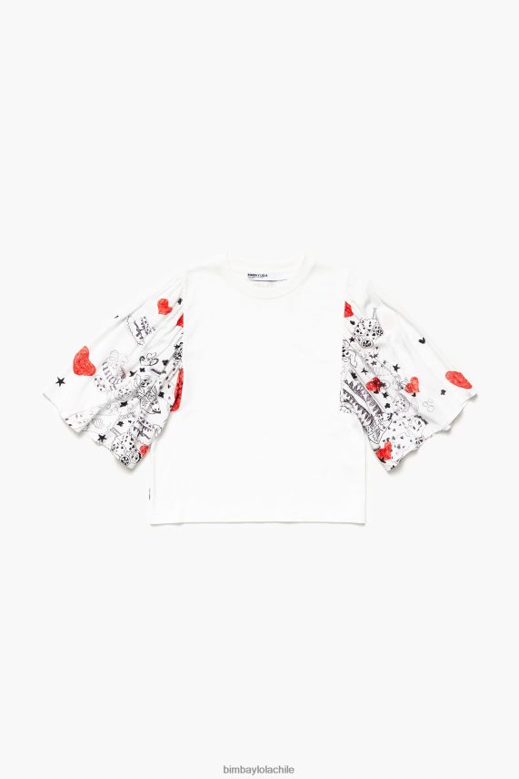 Bimba Y Lola playera de dos tejidos con estampado de corazones PT6884282 ropa apodo