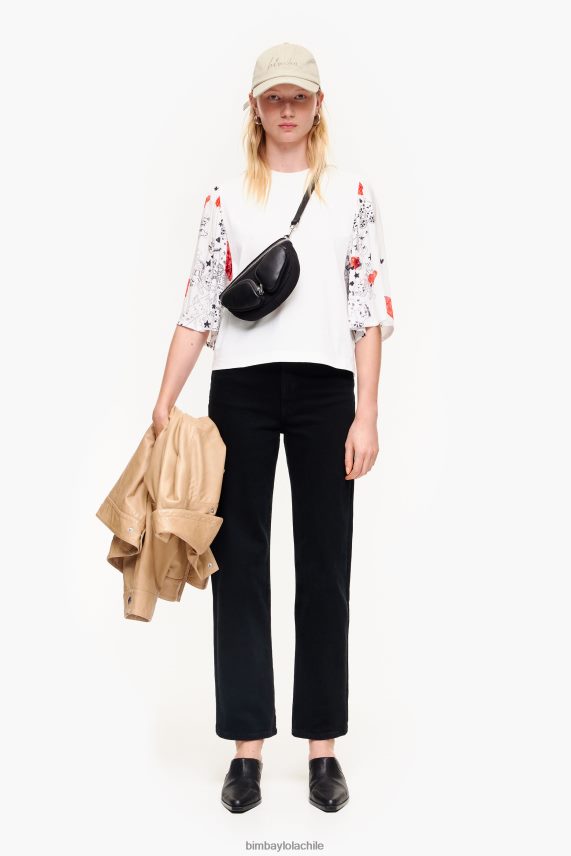 Bimba Y Lola playera de dos tejidos con estampado de corazones PT6884282 ropa apodo