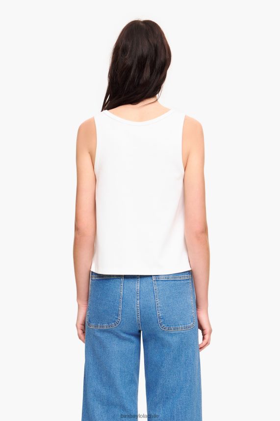 Bimba Y Lola ponte di roma camiseta sin mangas PT6884289 ropa Marfil