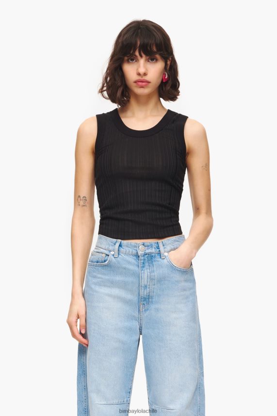 Bimba Y Lola parte superior ajustada PT6884248 ropa negro