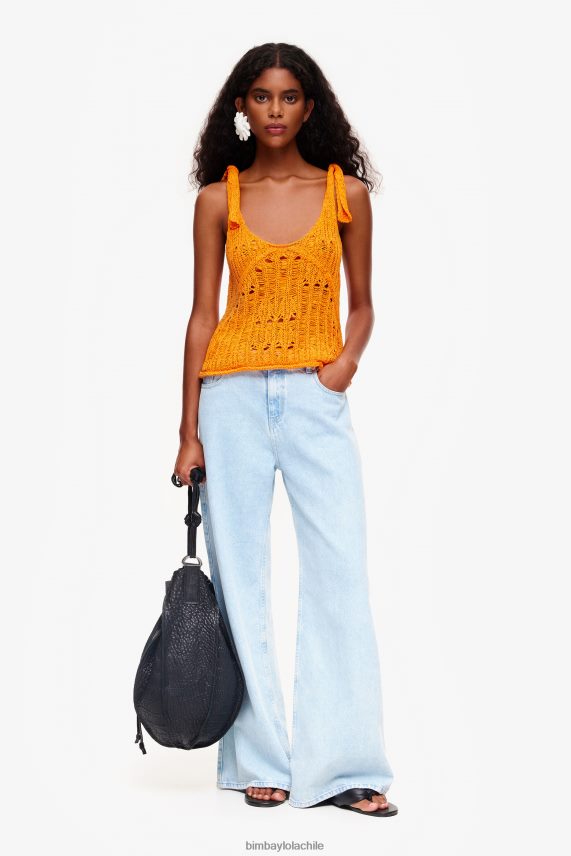 Bimba Y Lola parte superior de ganchillo PT6884263 ropa naranja