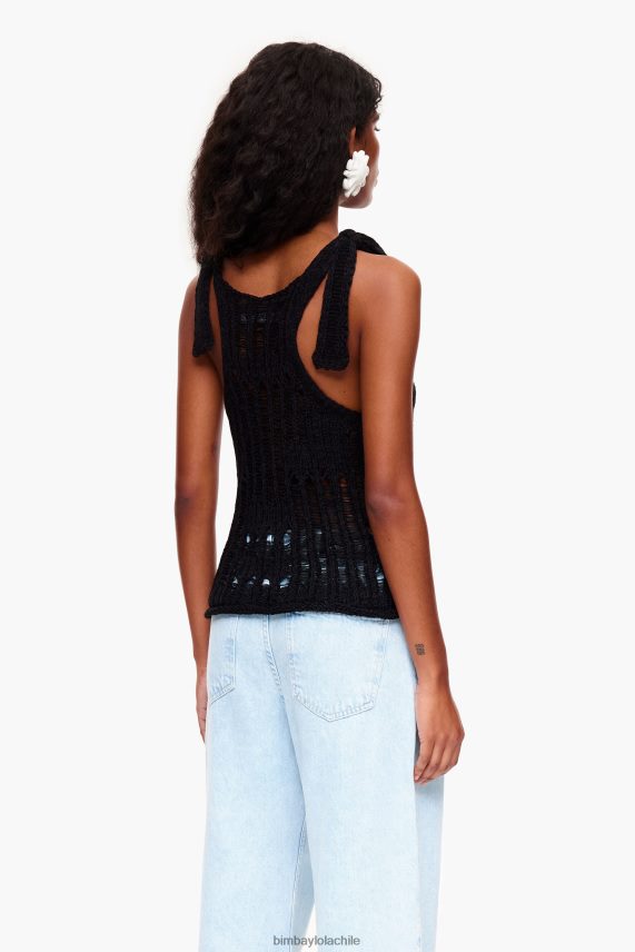 Bimba Y Lola parte superior de ganchillo PT6884264 ropa negro