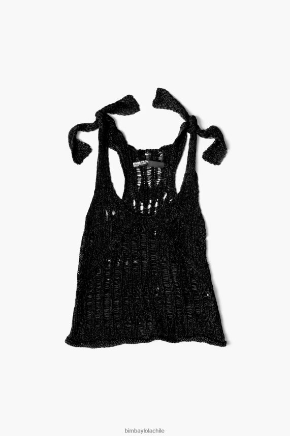 Bimba Y Lola parte superior de ganchillo PT6884264 ropa negro