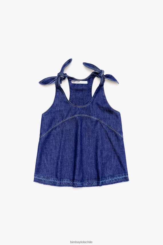 Bimba Y Lola parte superior de mezclilla oscura PT6884509 ropa azul