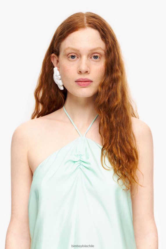 Bimba Y Lola parte superior fruncida PT6884331 ropa Menta verde