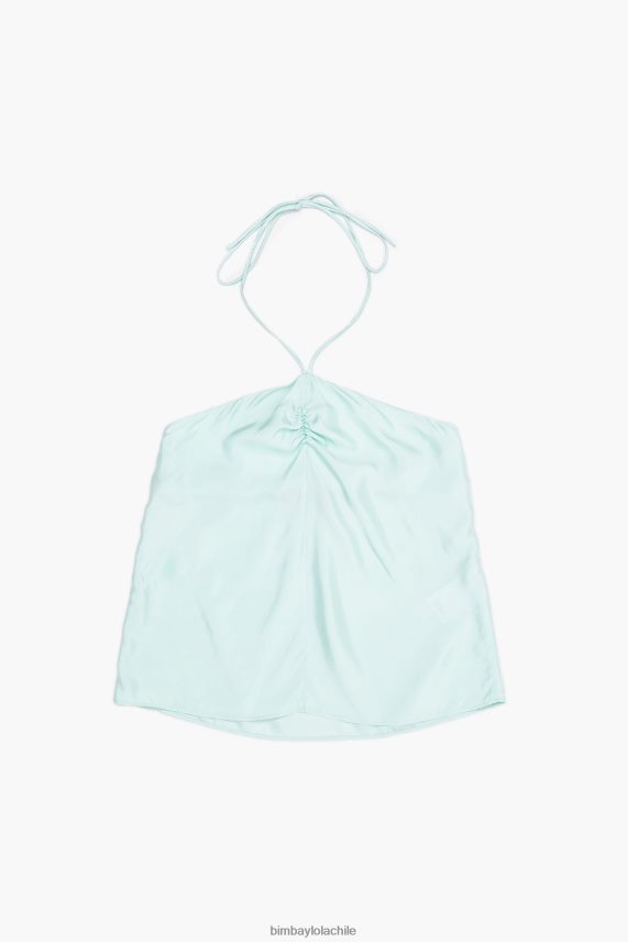 Bimba Y Lola parte superior fruncida PT6884331 ropa Menta verde