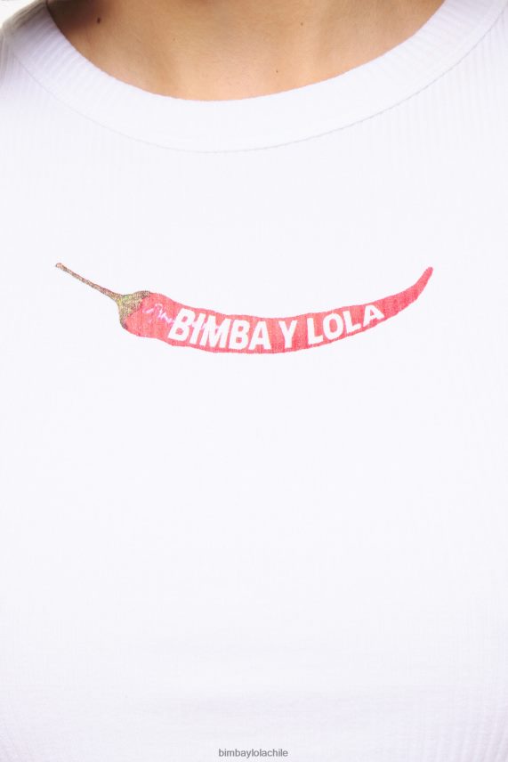 Bimba Y Lola top chili ajustado PT6884244 ropa blanco