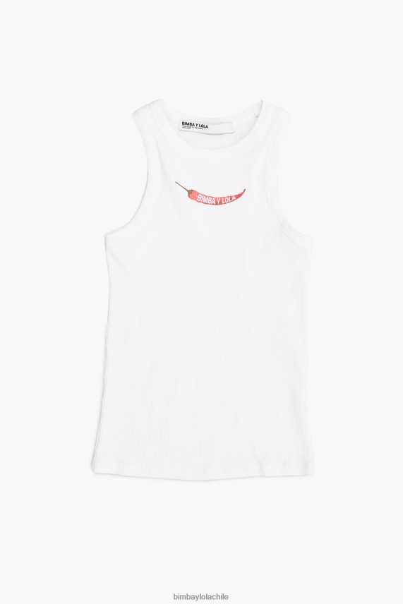Bimba Y Lola top chili ajustado PT6884244 ropa blanco