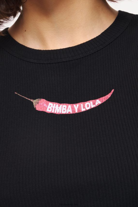 Bimba Y Lola top chili ajustado PT6884245 ropa negro