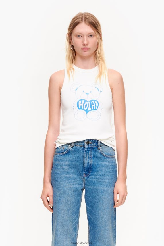 Bimba Y Lola top con logo de oso PT6884274 ropa Marfil