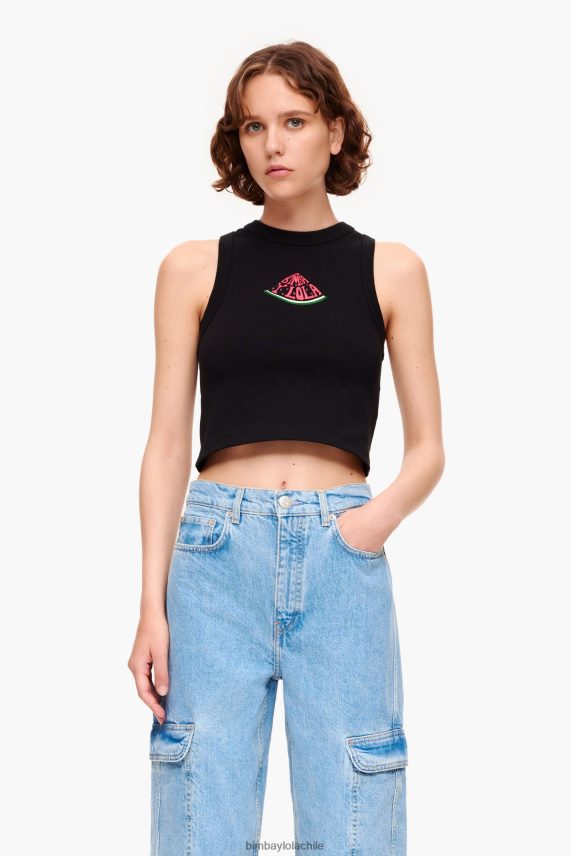 Bimba Y Lola top con logo de sandía PT6884272 ropa negro
