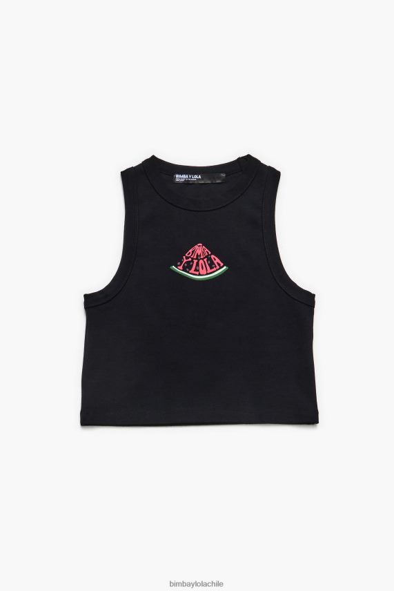 Bimba Y Lola top con logo de sandía PT6884272 ropa negro
