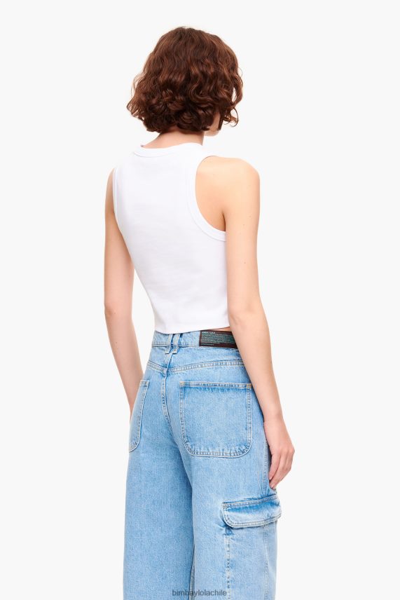 Bimba Y Lola top con logo de sandía PT6884273 ropa blanco