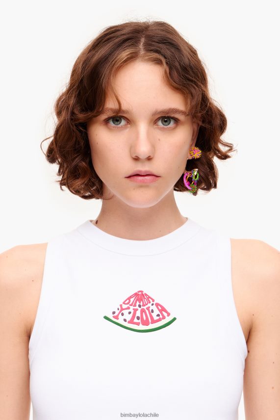 Bimba Y Lola top con logo de sandía PT6884273 ropa blanco