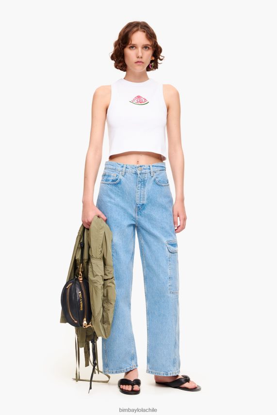 Bimba Y Lola top con logo de sandía PT6884273 ropa blanco