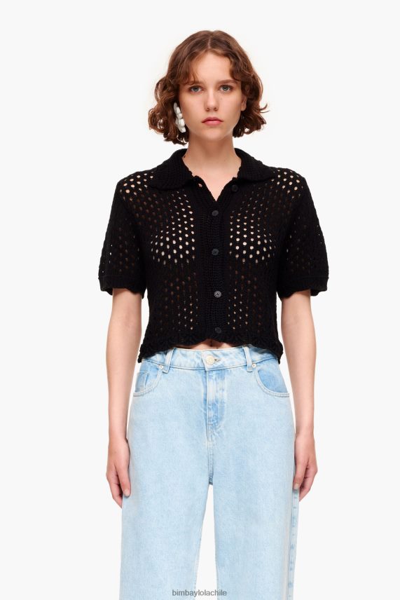 Bimba Y Lola cárdigan de ganchillo PT6884359 ropa negro