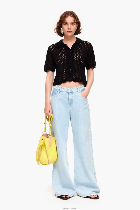 Bimba Y Lola cárdigan de ganchillo PT6884359 ropa negro