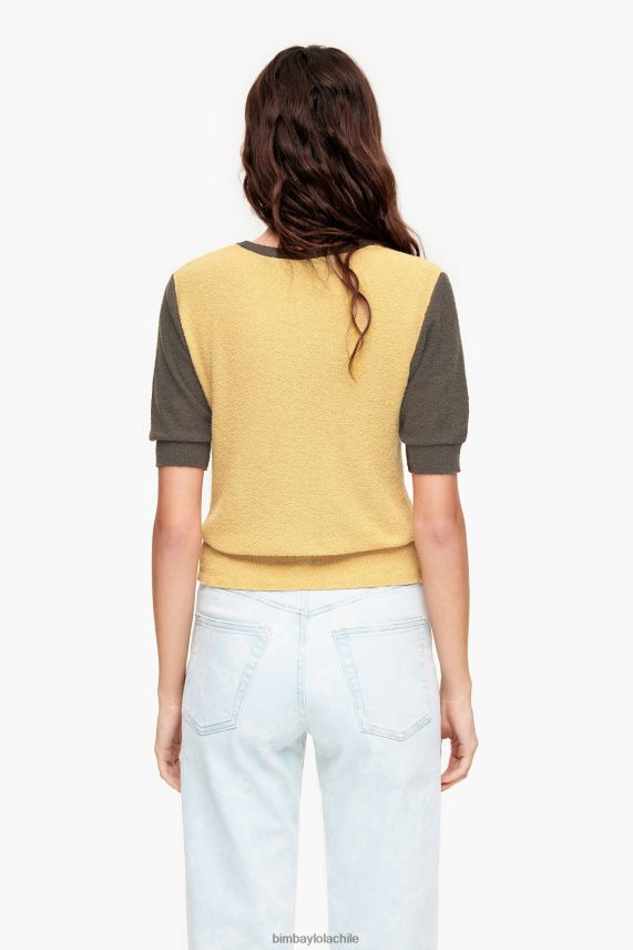 Bimba Y Lola jersey de algodón bicolor PT6884382 ropa amarillo