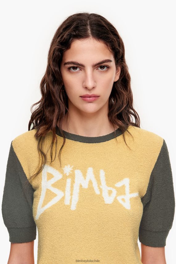 Bimba Y Lola jersey de algodón bicolor PT6884382 ropa amarillo