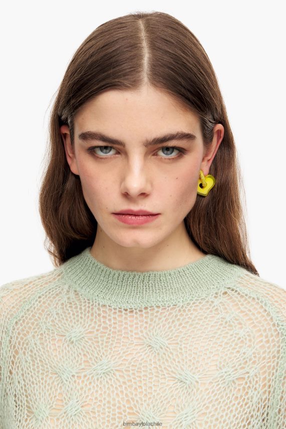 Bimba Y Lola jersey de punto abierto de mohair PT6884381 ropa menta