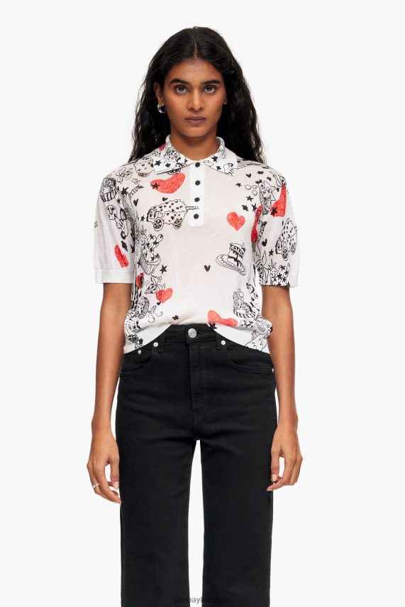 Bimba Y Lola polo ajustado con corazón PT6884374 ropa apodo