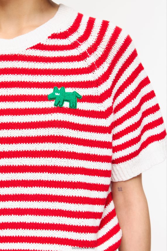 Bimba Y Lola suéter a rayas PT6884368 ropa rojo y blanco