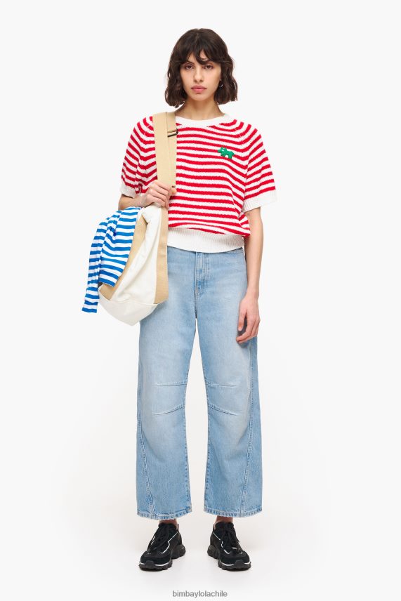 Bimba Y Lola suéter a rayas PT6884368 ropa rojo y blanco