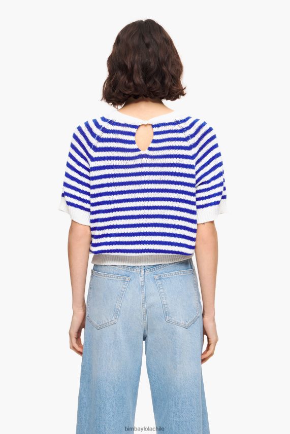 Bimba Y Lola suéter a rayas PT6884369 ropa azul y blanco