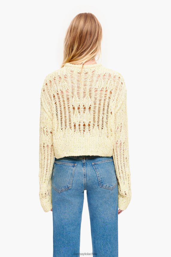 Bimba Y Lola suéter calado PT6884385 ropa verde lima