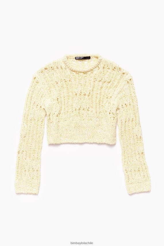 Bimba Y Lola suéter calado PT6884385 ropa verde lima