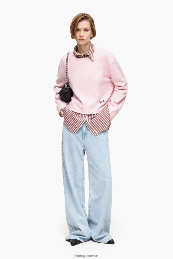 Bimba Y Lola suéter de algodón PT6884376 ropa rosa
