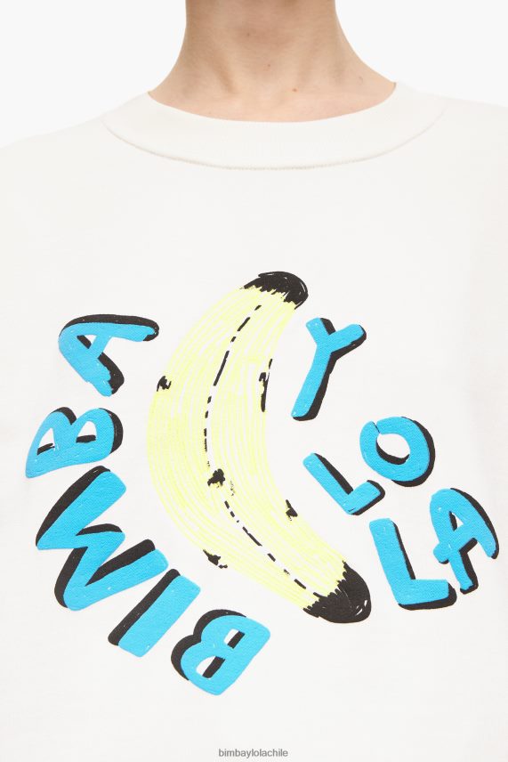 Bimba Y Lola sudadera boxy logo banana PT6884495 ropa Marfil