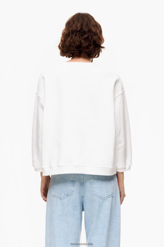 Bimba Y Lola sudadera con estampado del logo PT6884503 ropa Marfil