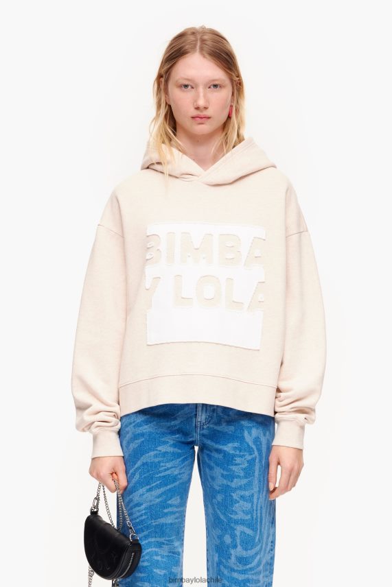 Bimba Y Lola sudadera de algodón PT6884492 ropa Marfil