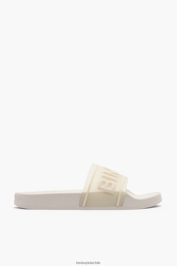 Bimba Y Lola chanclas con logo deslizable PT6884591 guerra de pies blanco
