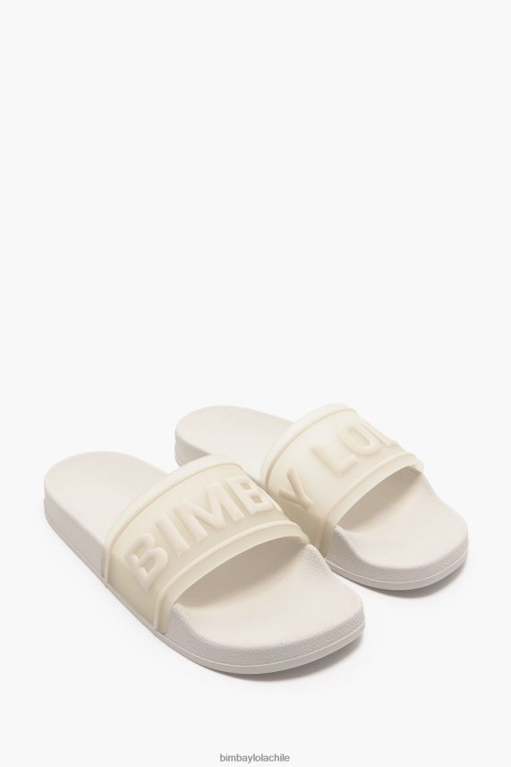 Bimba Y Lola chanclas con logo deslizable PT6884591 guerra de pies blanco