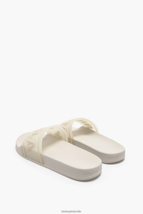 Bimba Y Lola chanclas con logo deslizable PT6884591 guerra de pies blanco