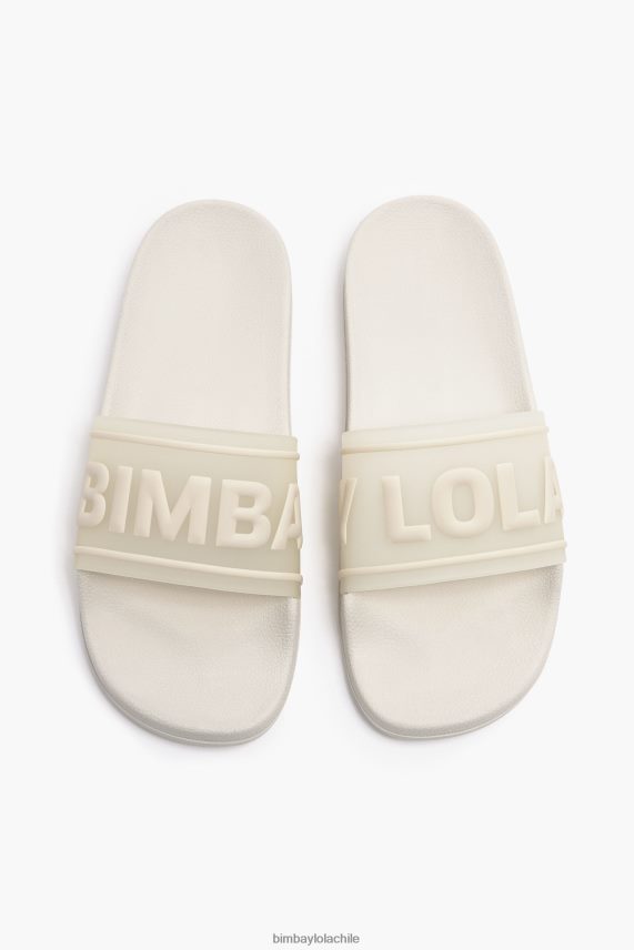 Bimba Y Lola chanclas con logo deslizable PT6884591 guerra de pies blanco