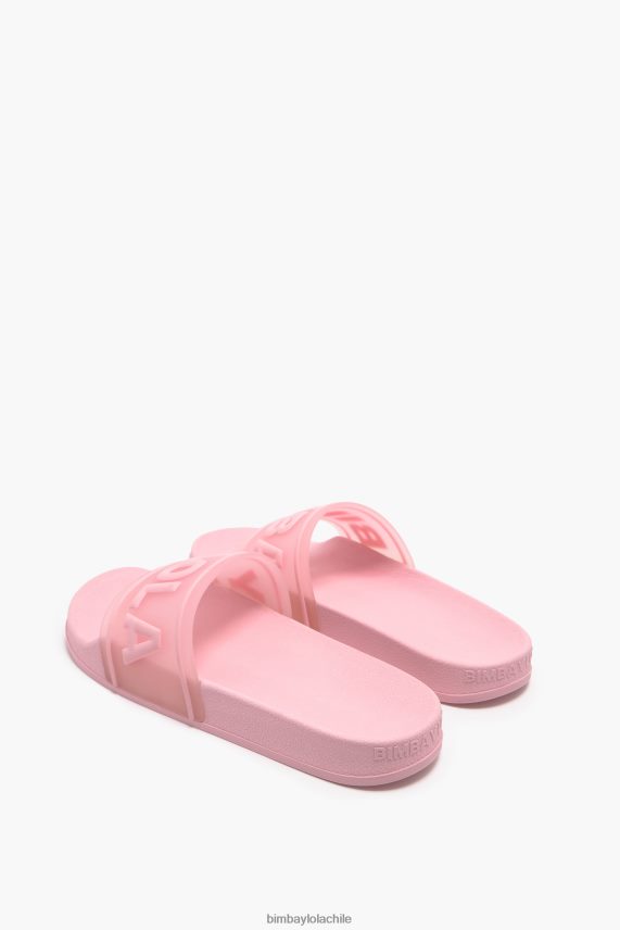 Bimba Y Lola chanclas con logo deslizable PT6884592 guerra de pies rosa