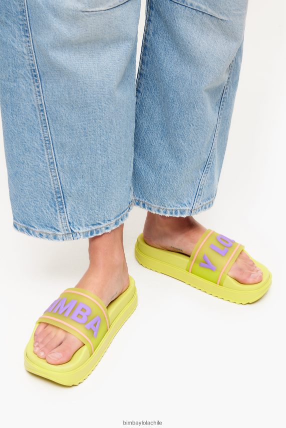 Bimba Y Lola chanclas con plataforma y logo PT6884589 guerra de pies amarillo